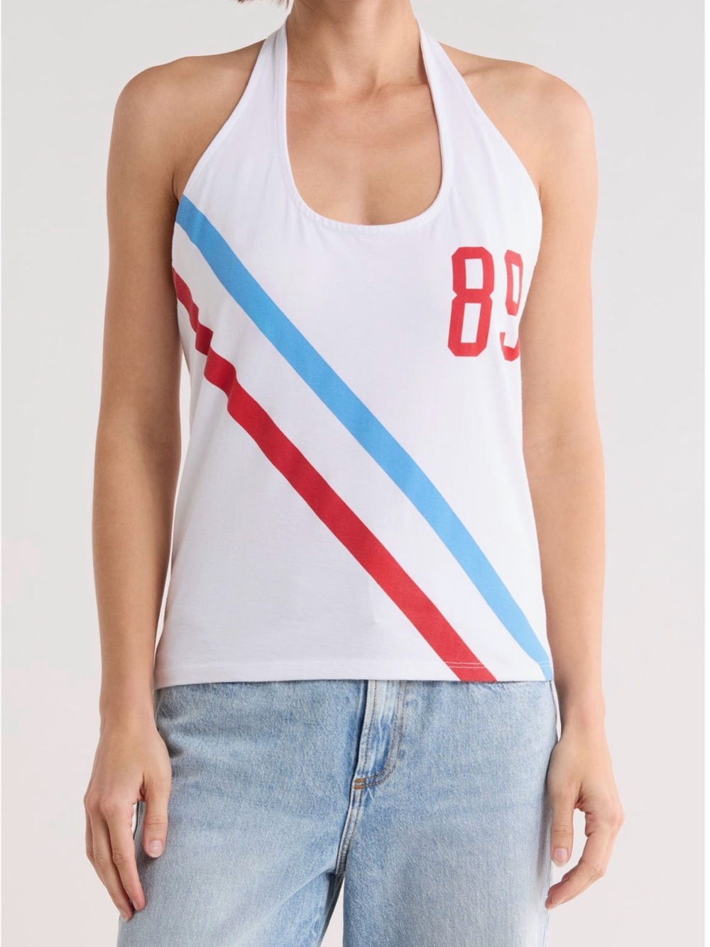 Vinyl Icons Graphic Halter Tank Top